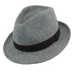 Chapeau en feutre Fedora - Gris
