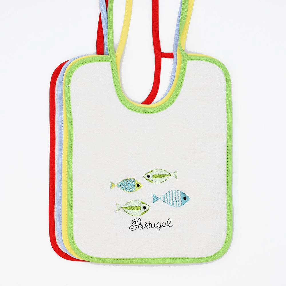 Bavoir en coton "Sardinhas" - Bleu – Image 5