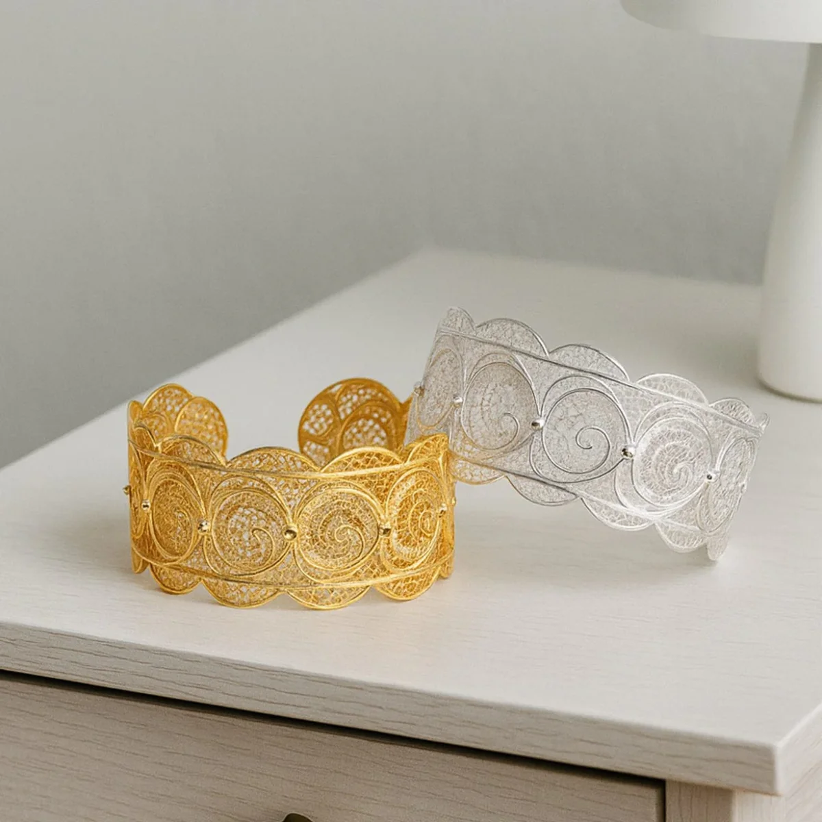 Coração I Bracelet manchette en argent – Image 4