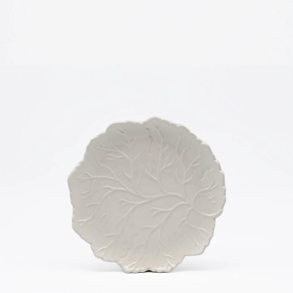 Assiette en céramique "Folha" blanche - 21cm