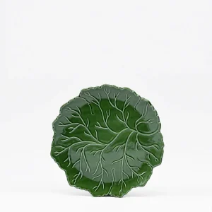 Assiette en céramique "Folha" verte - 21cm