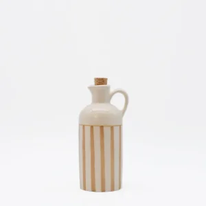 Carafe à huile rayée "Costa Nova Mar" 18cm - Moka