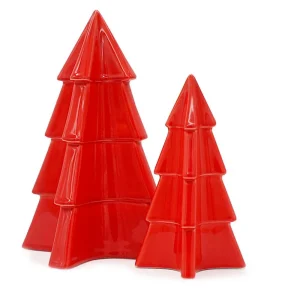 Sapin en céramique rouge