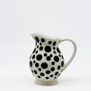 Pichet à pois en céramique - Noir