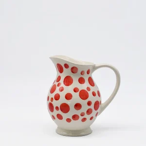 Pichet à pois en céramique - Rouge